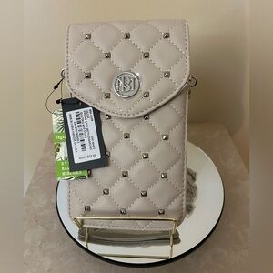 Badgley Mischka Studded Quilted Phone Case Crossbody